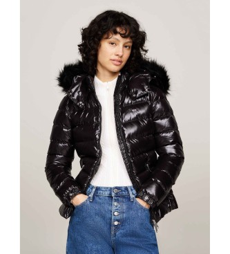 Tommy Jeans Veste matelasse avec garniture en duvet noir