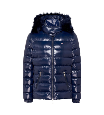 Tommy Jeans Veste matelasse avec garniture en duvet bleu marine