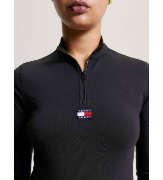 Tommy Jeans Slim fit T-shirt with black perkins collar