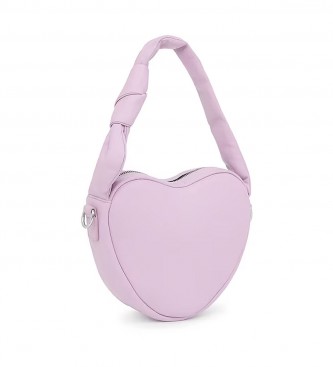 Tous Lilac Carol T Heart Shoulder Bag