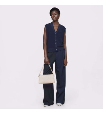 TOUS Greta beige skuldertaske i lder