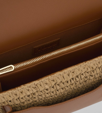 TOUS Sac � bandouli�re Audree Rafia marron moyen