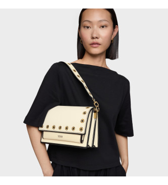 TOUS Borsa a tracolla media Audree, beige trompe l'oeil