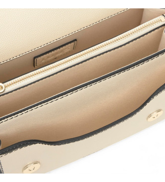 TOUS Borsa a tracolla media Audree, beige trompe l'oeil