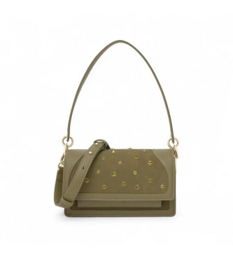 TOUS Bolsa de ombro pequena verde Audree Strass