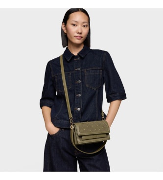 TOUS Bolsa de ombro pequena verde Audree Strass