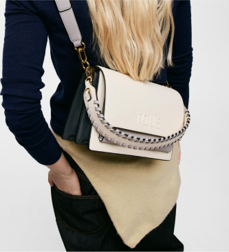 TOUS Beige Audree Saffiano schoudertas