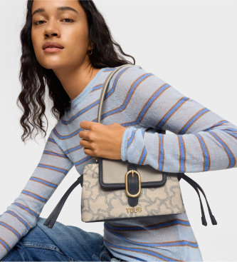 TOUS Borsa a tracolla S Kaos Icon, color tortora beige