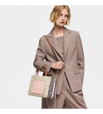 TOUS Borsa shopper media Amaya beige, rosa