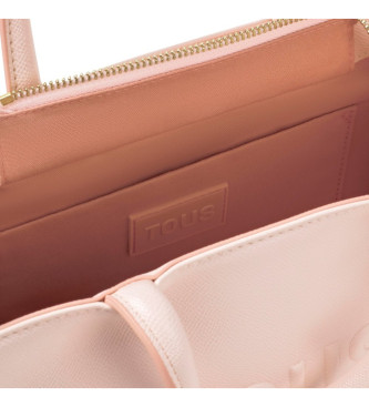 TOUS Bolsa mdia areia Brenda rosa claro