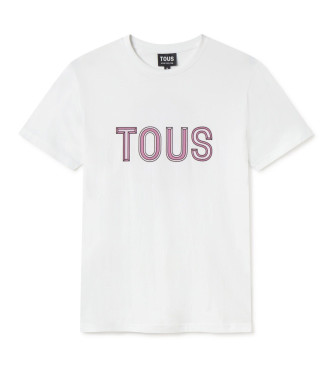 TOUS Bear Faceted T-shirt M wit, roze