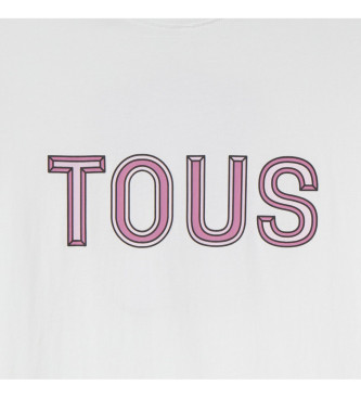 TOUS Bear Faceted T-shirt M wit, roze