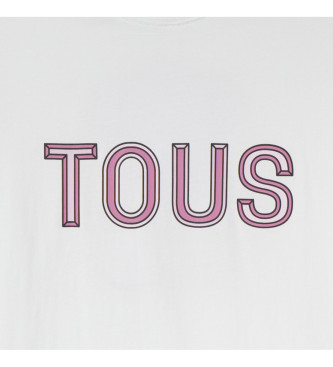 Tous Bear Faceted T-shirt M wit, roze