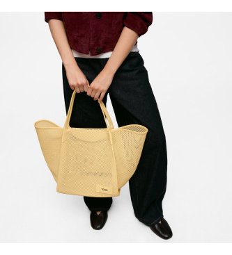 TOUS Tulip Mesh prenosna posteljica rumena