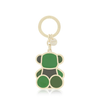 TOUS Bear Faceted Keyring Green