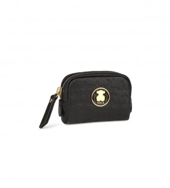 Tous Leather purse Sherton black -7x10x5cm