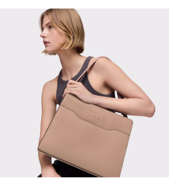 TOUS Shopper Medium Audree Saffiano taupe