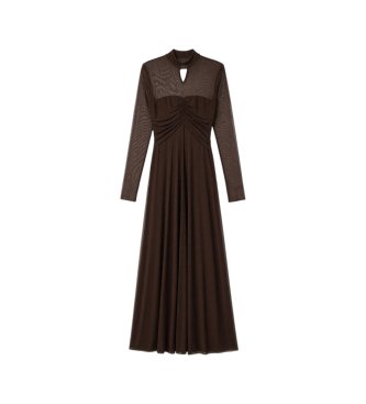 Twinset Vestito Drappeggiato marrone