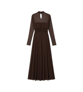Twinset Vestito Drappeggiato marrone
