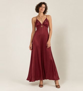 Twinset Robe en dentelle bordeaux