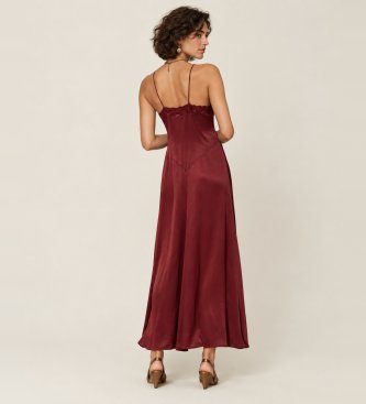 Twinset Robe en dentelle bordeaux