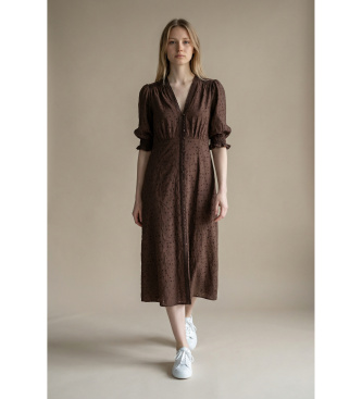 Twinset Braunes besticktes Kleid