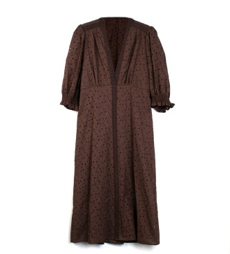 Twinset Braunes besticktes Kleid