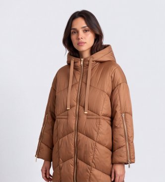 Twinset Casaco com Capuz marrom