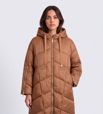 Twinset Casaco com Capuz marrom