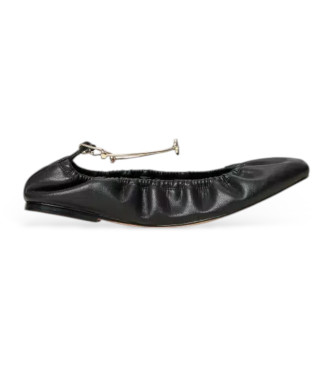 Twinset Ballerine in pelle nera con cinturino