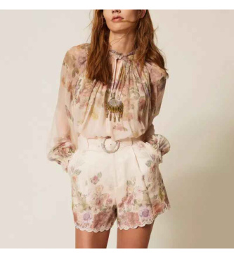 Twinset Blusa Co Top Sottoveste multicolor