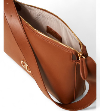 Twinset Borsa a tracolla con logo marrone