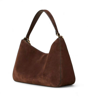 Twinset Sac moyen en daim marron 