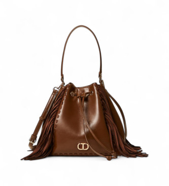 Twinset Borsa Melrose con frange marroni