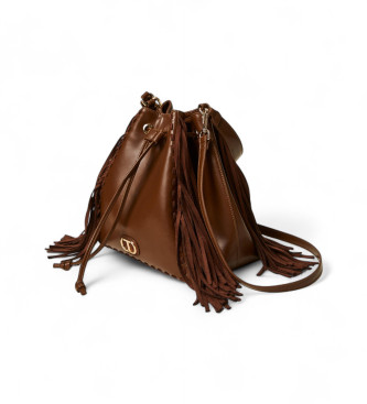 Twinset Borsa Melrose con frange marroni