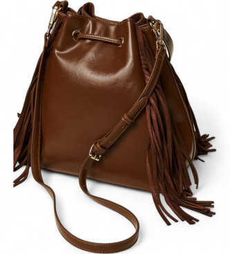 Twinset Borsa Melrose con frange marroni