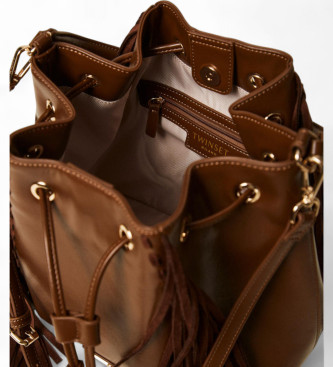 Twinset Borsa Melrose con frange marroni