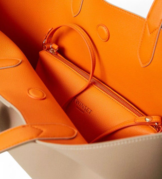 Twinset Sac cabas beige, orange