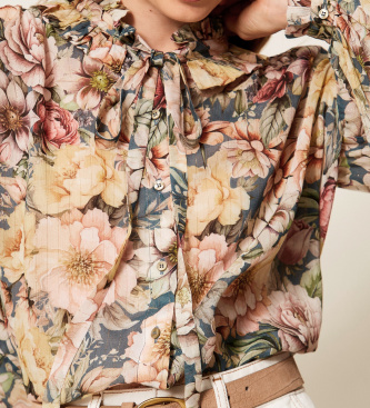 Twinset Bloemenprint crêpe blouse in meerdere kleuren