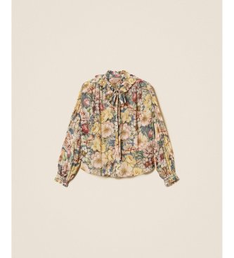 Twinset Bloemenprint crêpe blouse in meerdere kleuren