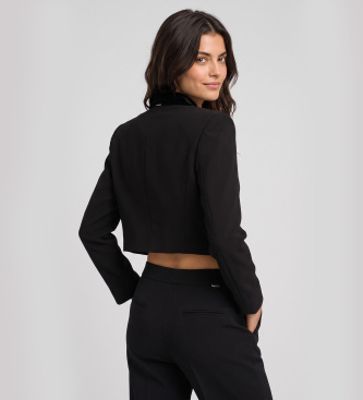 Twinset Spencer-Jacke aus Krepp und schwarzem Samt