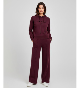 Twinset Tuta con logo viola
