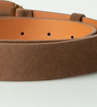Twinset Cinturón logotipo beige