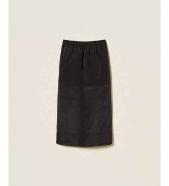 Twinset Schwarzer Midirock aus Organza