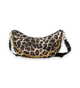 Twinset Hobo-taske med brunt dyreprint