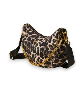 Twinset Hobo-taske med brunt dyreprint