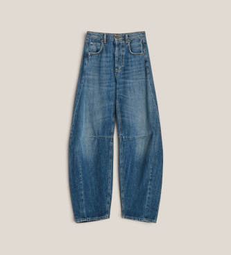 Twinset Jeans horseshoe com cinco bolsos azul