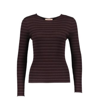 Twinset Pull rayé chocolat