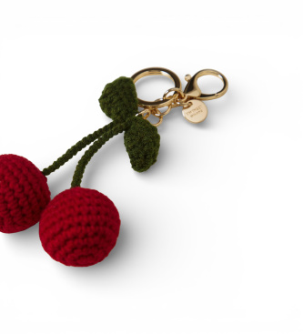 Twinset Schl�sselanh�nger mit roten geh�kelten Kirschen