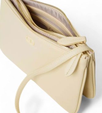 Twinset Mini bag doppia con tracolla beige giallastro